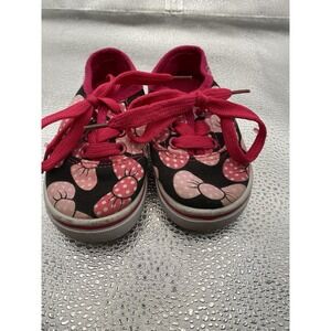 Rockland Girls Pink Black Bow Polka Dot Lace-Up Flat Sneakers